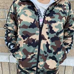 Boys Kappa Camouflage Zip Up